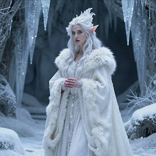 Frost Witch in Icy Cavern