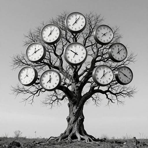 Surreal Skeletal Tree of Clocks