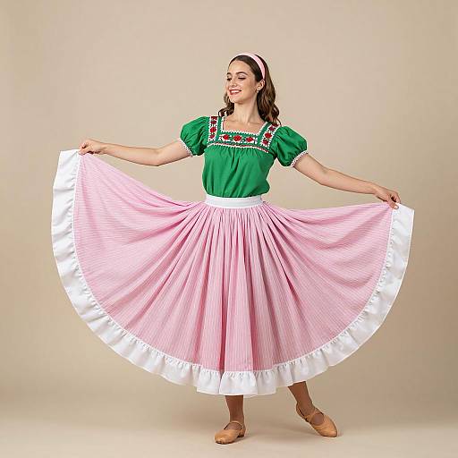 Vibrant Square Dance Costume Photography