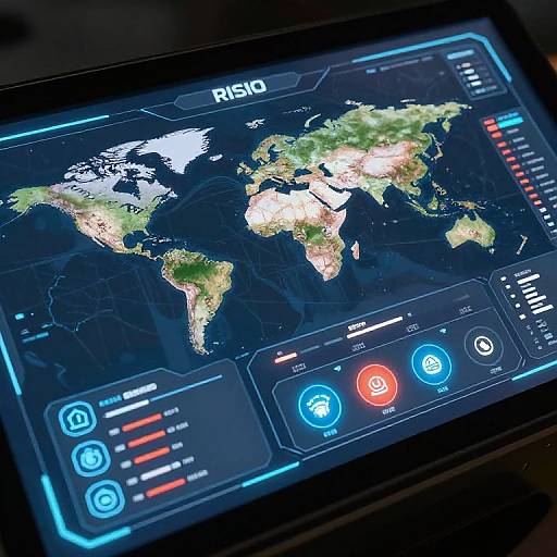 Futuristic Cyberpunk Risiko Interface
