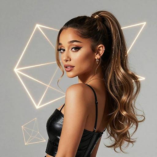 Elegant Ariana Grande AI Art