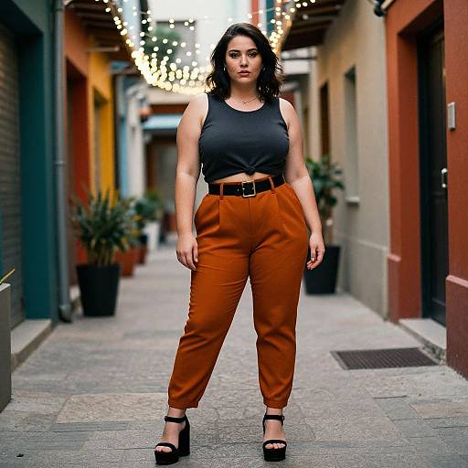 Plus-Size Fashion in Vibrant Alley