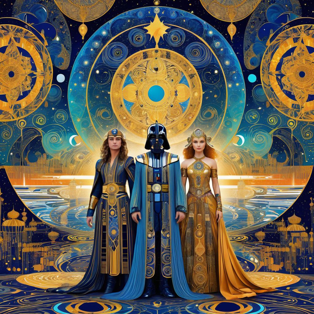 Star Wars Characters in Klimt's Style