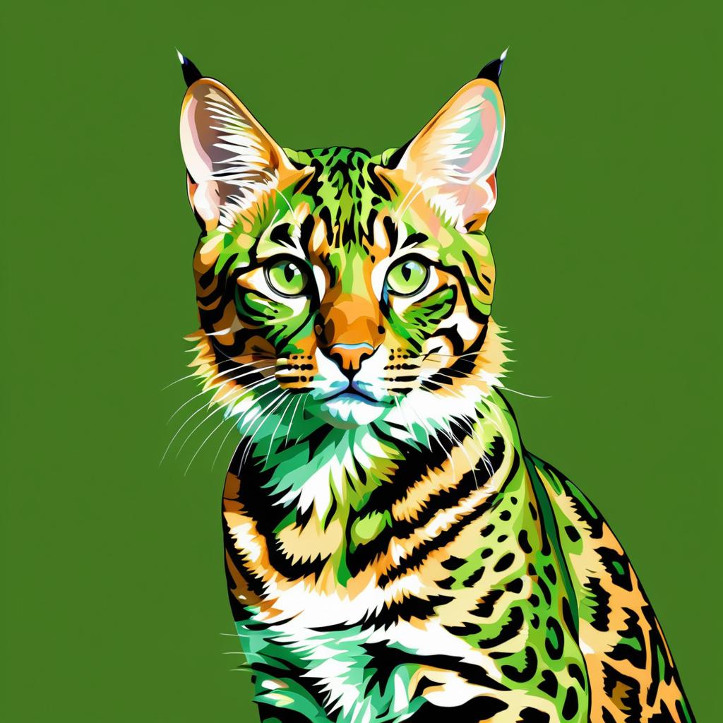 Photorealistic Bengal Cat Portrait