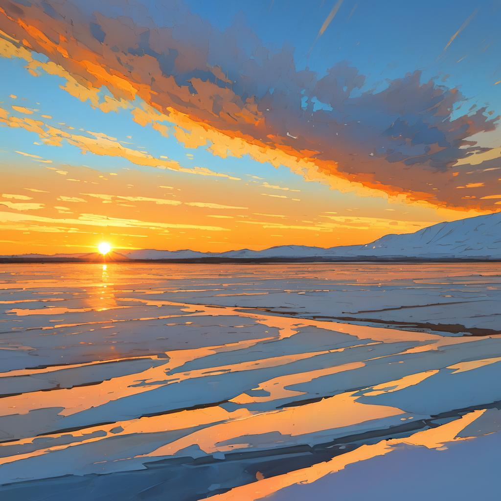 Tranquil Tundra at Golden Sunset