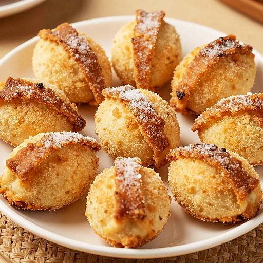 Close-Up of Sugar-Dusted Pastries