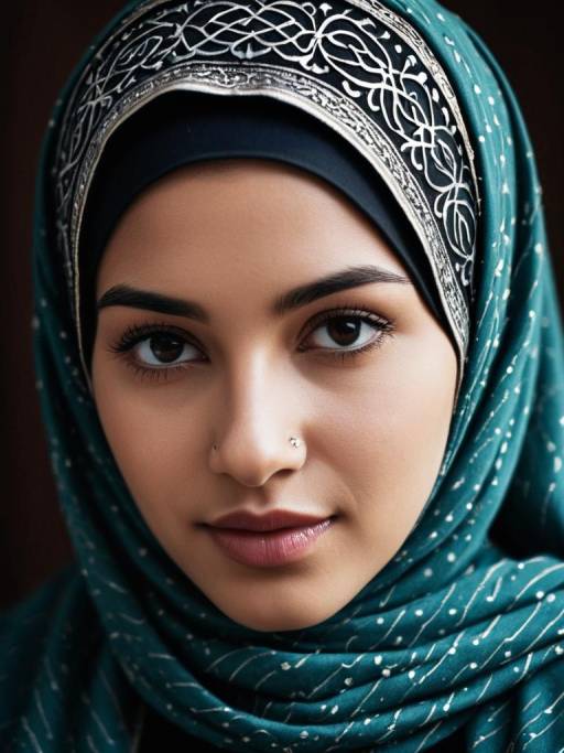 Elegant Woman in Hijab Headshot