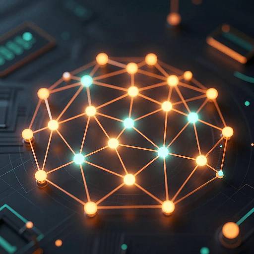 Abstract Glowing Network of Credit Data