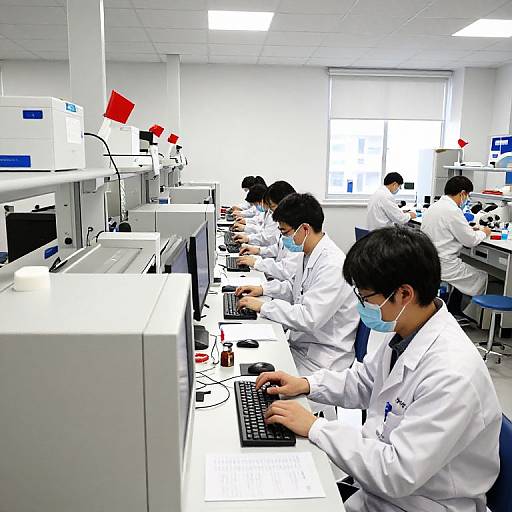 University Research Lab with Scientists