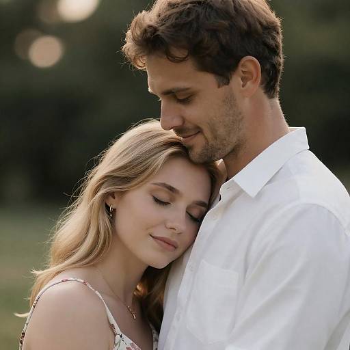 Tender Moment Between Loving Couple