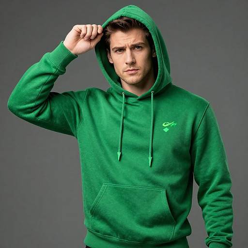 Realistic Green Arrow in Hoodie