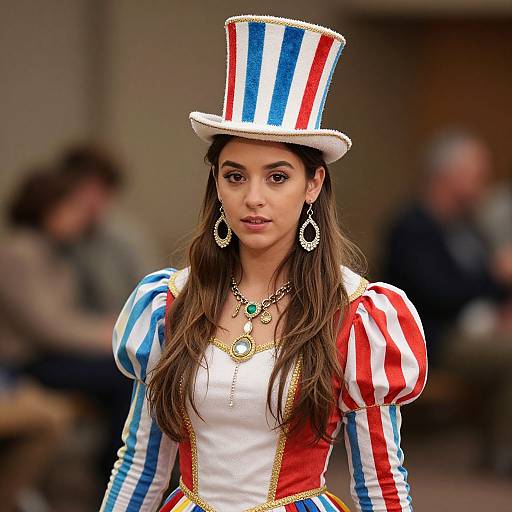 Realistic Girl Ringmaster Costume Portrait