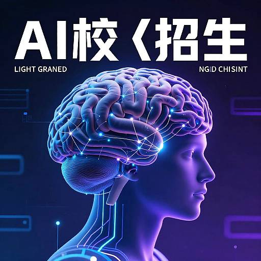 Futuristic AI Brain Magazine Cover