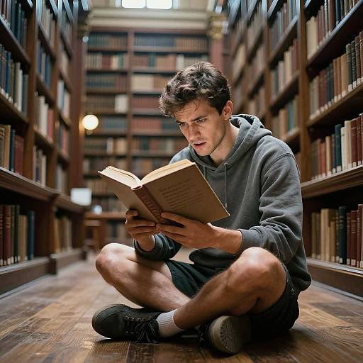 Analog Photo in Old Library