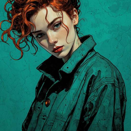 Intricate Resilient Digital Artwork in Teal