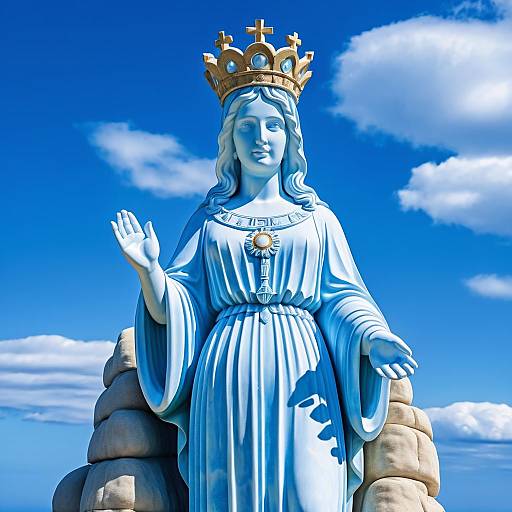 Crowned Glacial Madonna Monument, Seascape