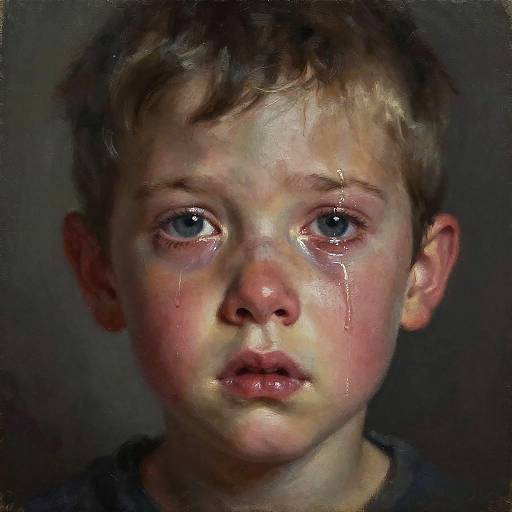 Crying Child Oil Painting