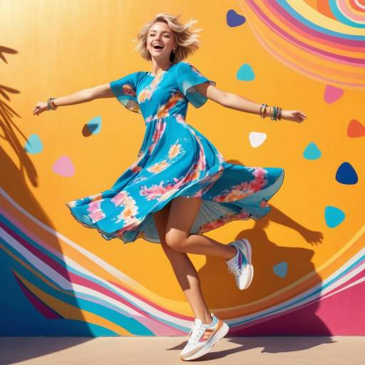 Joyful Teen in Vibrant Fashion Joyful Teen in Vibrant Fashion