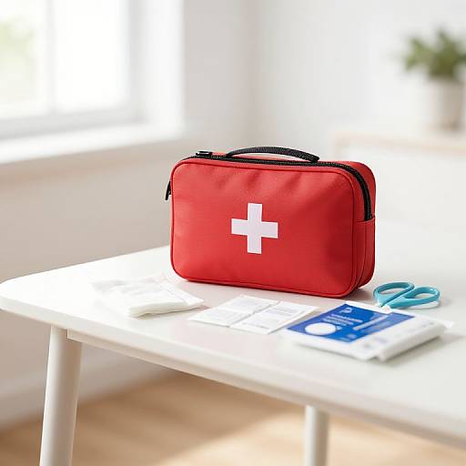 Bright Room with First Aid Kit