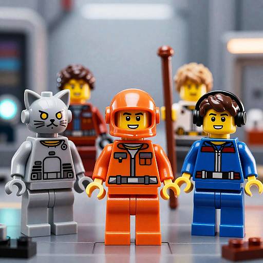 Vibrant LEGO Minifigures in Sci-Fi Adventure