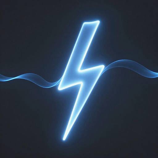 Electric Blue Lightning Light Painting