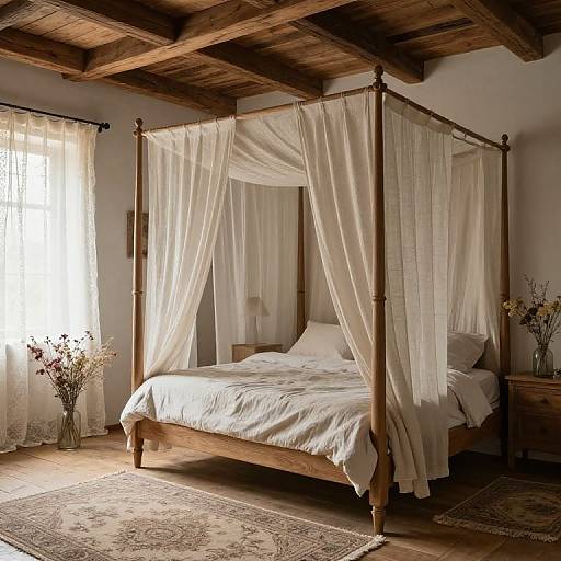 Rustic Canopy Bedroom with Vintage Charm