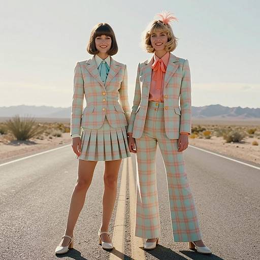 Retro 1970s Fashion: Pastel Plaid Styles