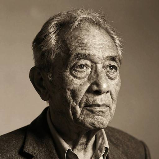 Vintage Sepia Portrait of Elderly Man