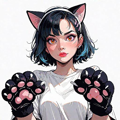 Three-Point Forced Perspective Catgirl Portrait