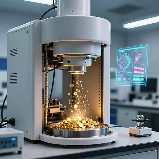 Futuristic Lab Gold Particle Generator