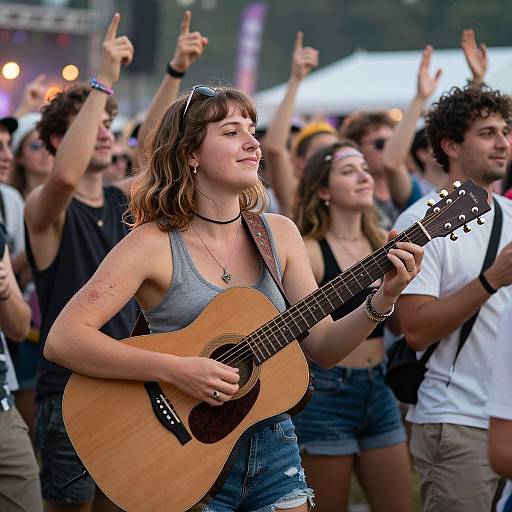 Soulful Guitarist at Music Festival