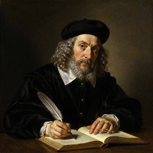 Dramatic 17th-Century Oil Portrait