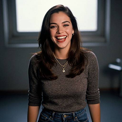 Cinematic Portrait of Laughing Woman