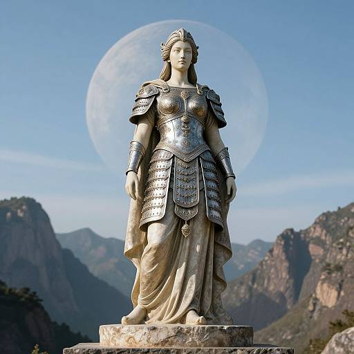 Majestic Ancient Warrior Statue