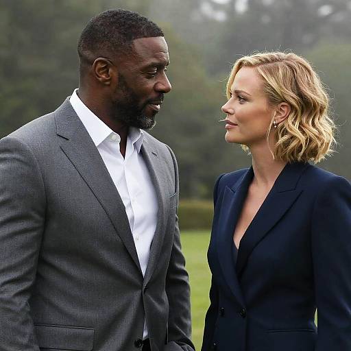 Elegant Couple in Misty Forest Romance