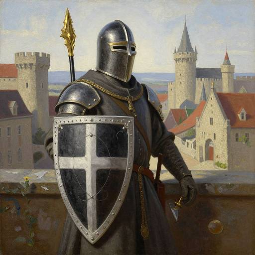 Medieval Footman in Kettle Helmet