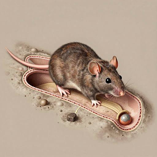 Cross-Sectional Rat Tunnel Illustration