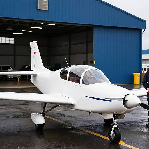 Sleek White Aerobatic Airplane Photo
