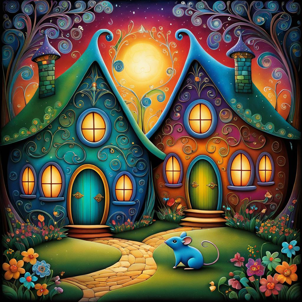 Whimsical Mice in a Cozy Cottage