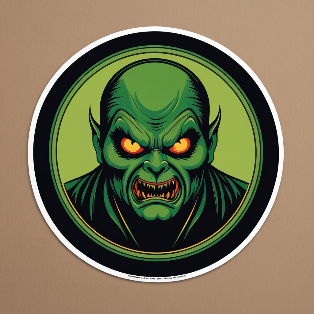 Vintage Horror Movie Monsters Die Cut Stickers