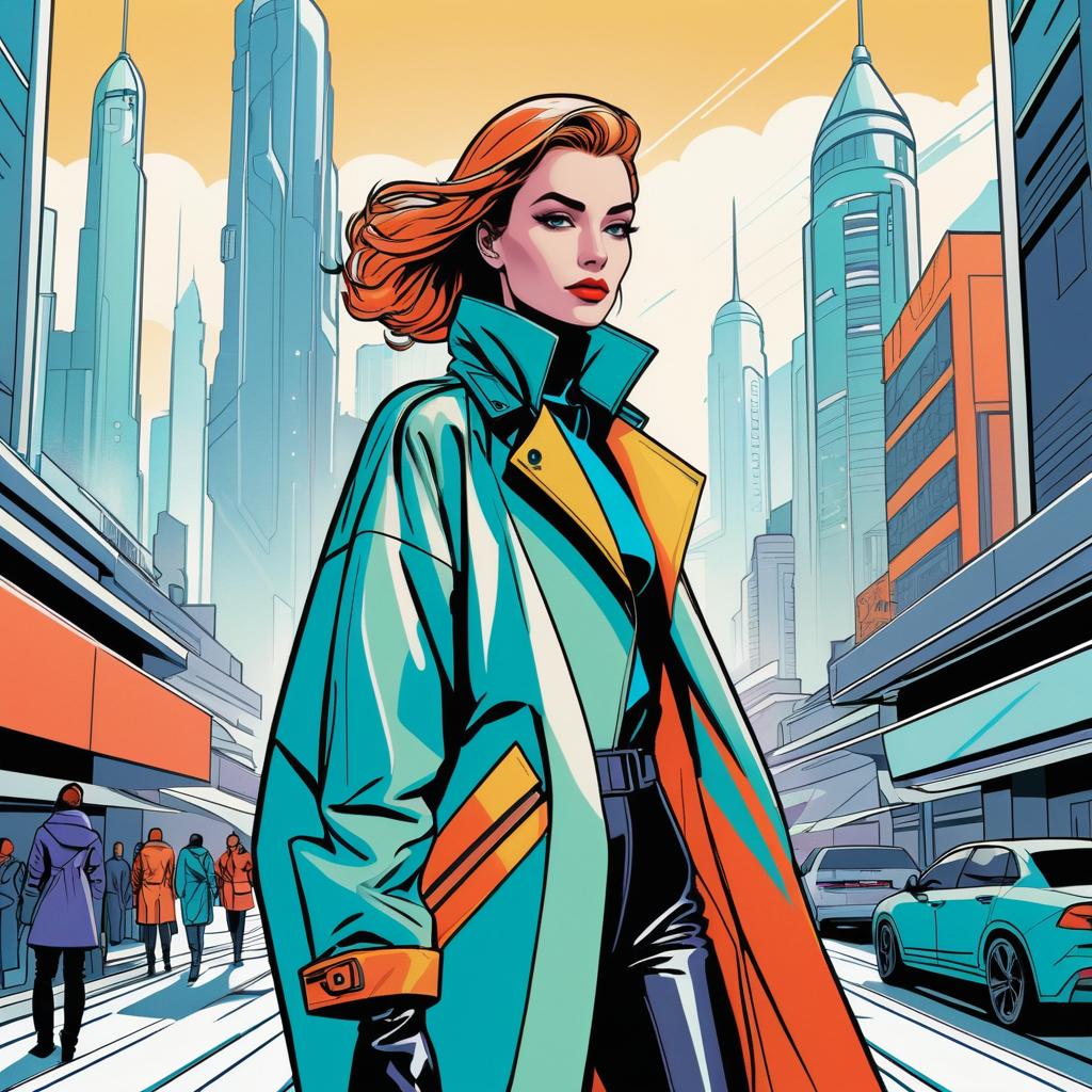 Futuristic Fashion in a Graphic Novel