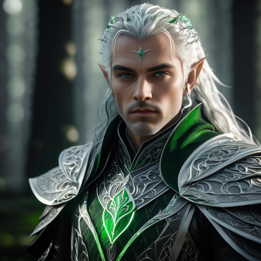 Cinematic Portrait of a Silver-Haired Elf