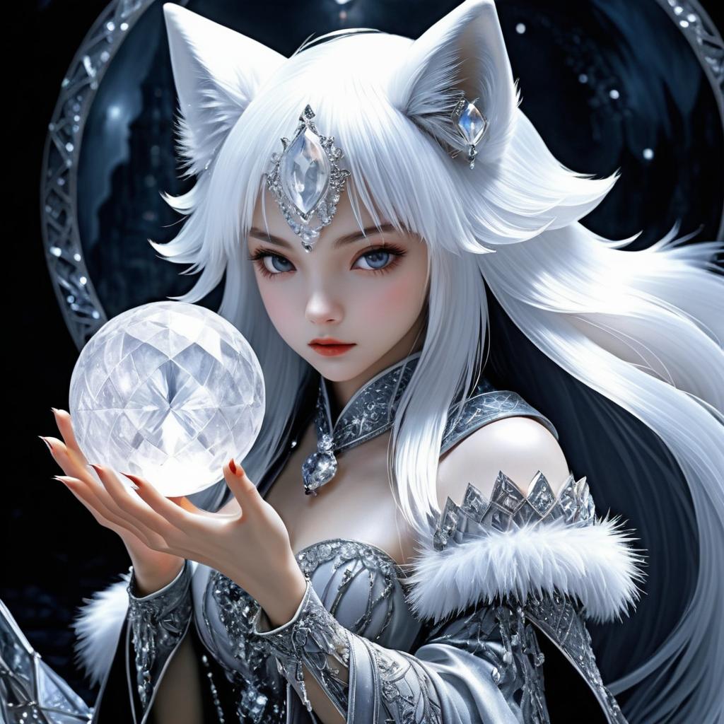 Mystical Fox-Girl in Dark Fantasy