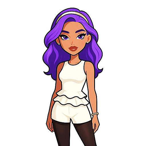 Contemporary Woman in Ivory Outfit