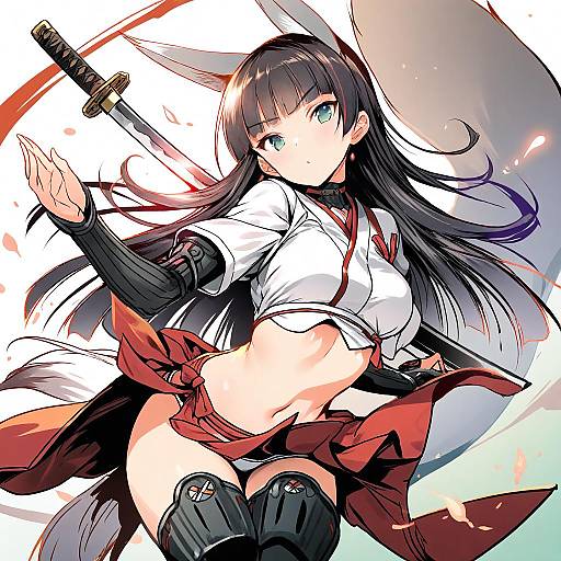 Illustration of Anabuki tomoko, world witches series in the style of Ajishio