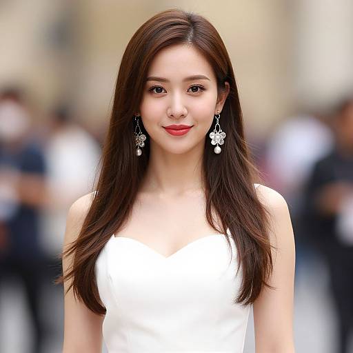 Elegant English Knight in White Dress