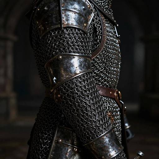 Detailed Chainmail Armor Close-Up