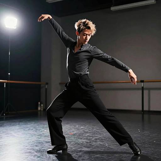 Ombre Hairstyle Male Dancer Editorial