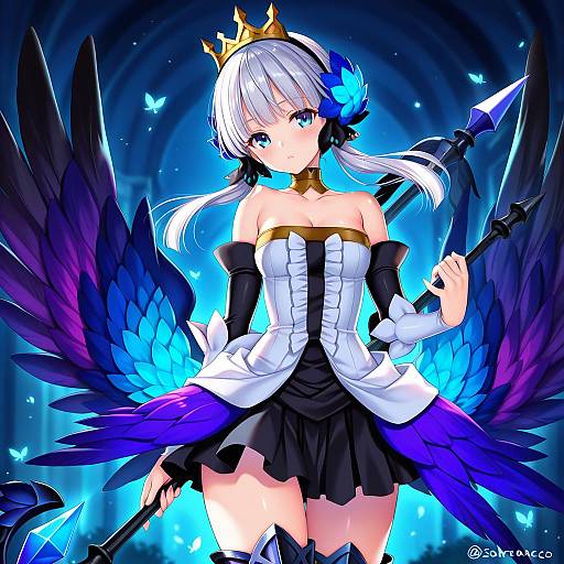 Illustration of Gwendolyn (odin sphere), odin sphere in the style of Sacraneco