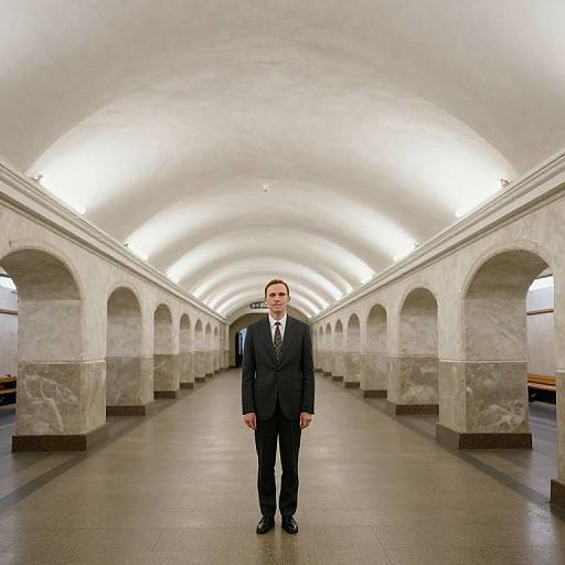 Wes Anderson Style Kyiv Metro Scene